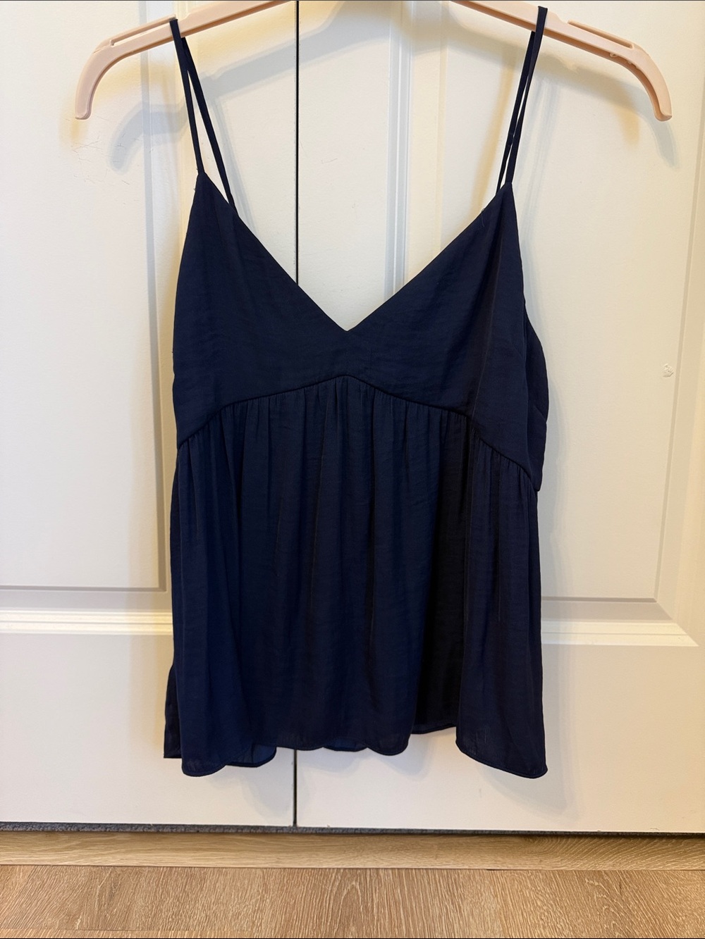 Naked Zebra Deep Navy V-Neck Spaghetti Strap Camisole